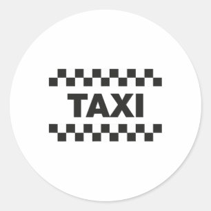 Pegatina Redonda Nyc Taxi Costume Halloween Gracioso Amarillo Nueva