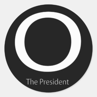 PEGATINA REDONDA O AL PRESIDENTE