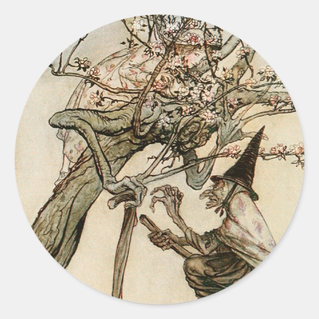 Pegatina Redonda O Árbol mío (Anverso)