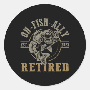 Pegatina Redonda O-Fish-Ally Retirado Desde 2023 Retirada Pesquera