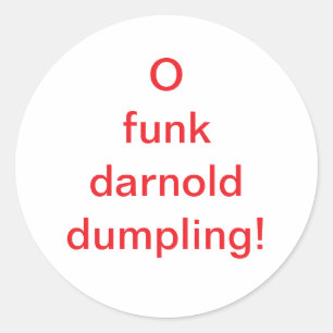 Pegatina Redonda O funk darnold dumpling Hankamer Artjunkhaus Comic