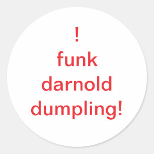 Pegatina Redonda O funk darnold dumpling Hankamer Artjunkhaus Comic