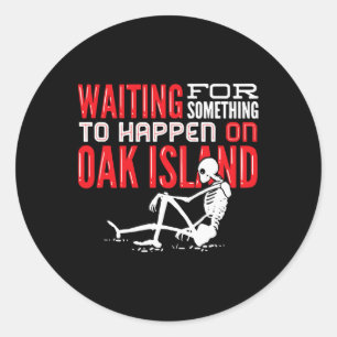 Pegatina Redonda Oak Island Treasure Hundiendo Oak Island Mystery