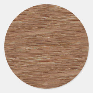 Pegatina Redonda Oak Wood Grain Look