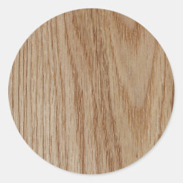 Pegatina Redonda Oak Wood Grain Look