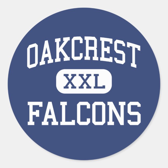 Pegatina Redonda Oakcrest - Falcons - High - Mays Landing (Anverso)
