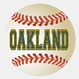 PEGATINA REDONDA OAKLAND BASEBALL