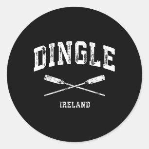 Pegatina Redonda Oars cruzados náuticos de Dingle Ireland