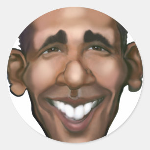 Pegatina Redonda Obama
