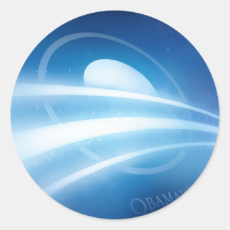 Pegatina Redonda Obama'08-0002