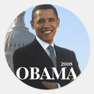 PEGATINA REDONDA OBAMA, 2008