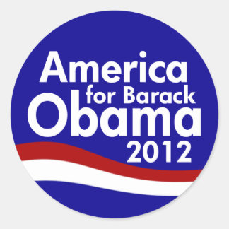 Pegatina Redonda Obama 2012