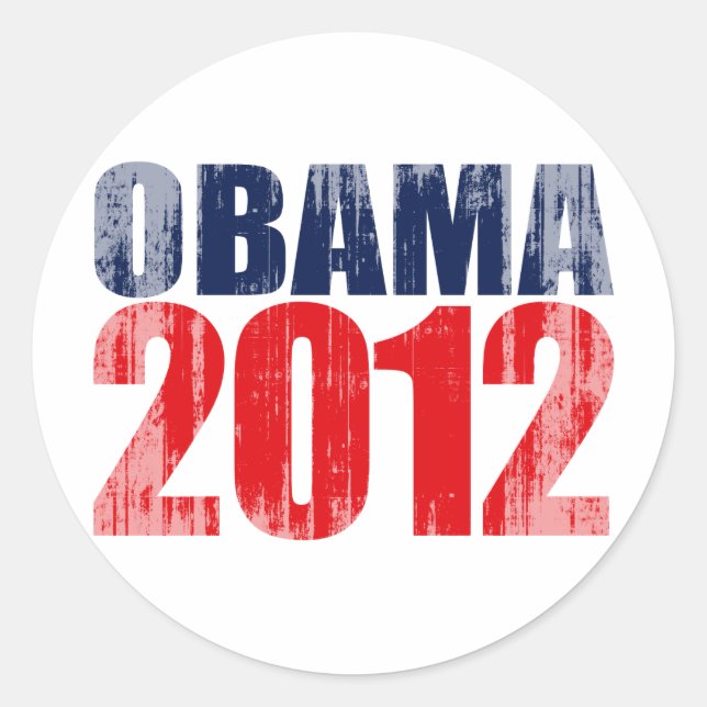 Pegatina Redonda OBAMA 2012 Vintage.png (Anverso)