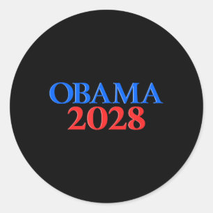 Pegatina Redonda Obama 2028 _9
