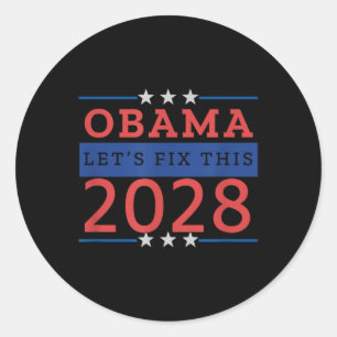 Pegatina Redonda Obama Arreglará Este 2028