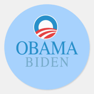 Pegatina Redonda Obama Biden