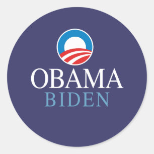 Pegatina Redonda Obama Biden