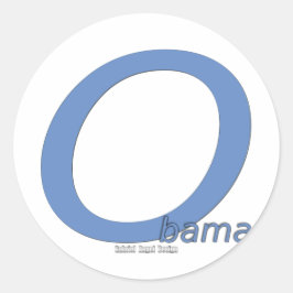 Pegatina Redonda Obama Big O