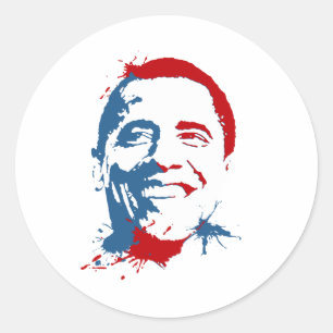 Pegatina Redonda Obama desastre