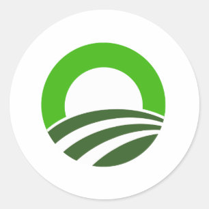Pegatina Redonda Obama irlandés