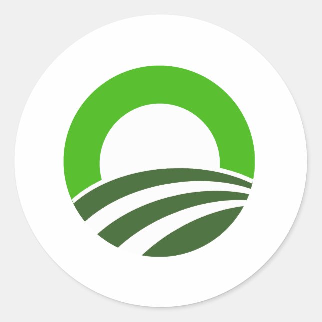 Pegatina Redonda Obama irlandés (Anverso)