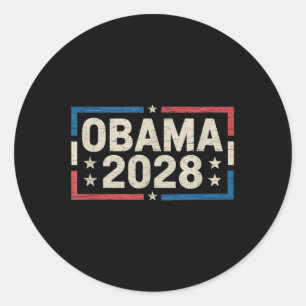 Pegatina Redonda Obama para el diseño del presidente 2028 Obama 202