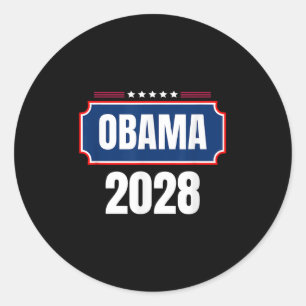Pegatina Redonda Obama Para El Presidente 2028 Obama 2028 _7