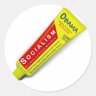 Pegatina Redonda Obama Salve