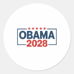 Pegatina Redonda Obama Viñeta Retro Patriótico Protesta Política 20