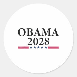 Pegatina Redonda Obama Viñeta Retro Patriótico Protesta Política 20