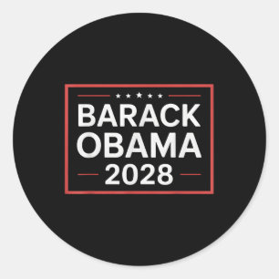 Pegatina Redonda Obama vintage presidente 2028 Obama _19