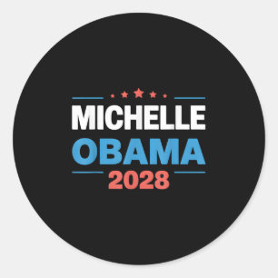 Pegatina Redonda Obama vintage presidente 2028 Obama _22