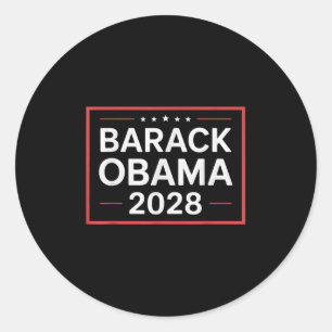 Pegatina Redonda Obama vintage presidente 2028 Obama _28