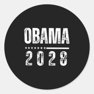 Pegatina Redonda Obama vintage presidente 2028 Obama _7