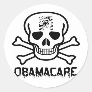 Pegatina Redonda Obamacare