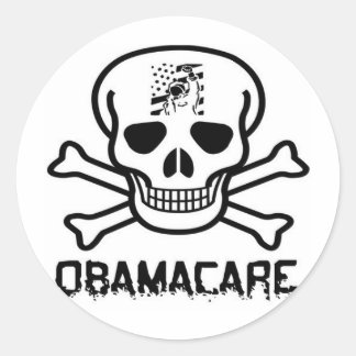 Pegatina Redonda Obamacare
