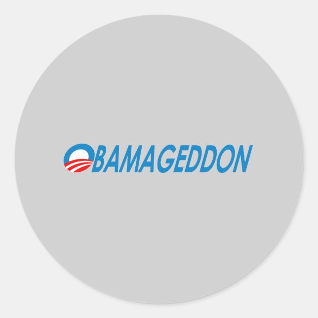 Pegatina Redonda Obamageddon (Anverso)