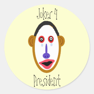 Pegatina Redonda obamajoker, Broker 4, presidente