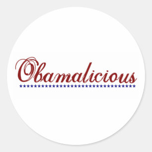 Pegatina Redonda Obamalicious