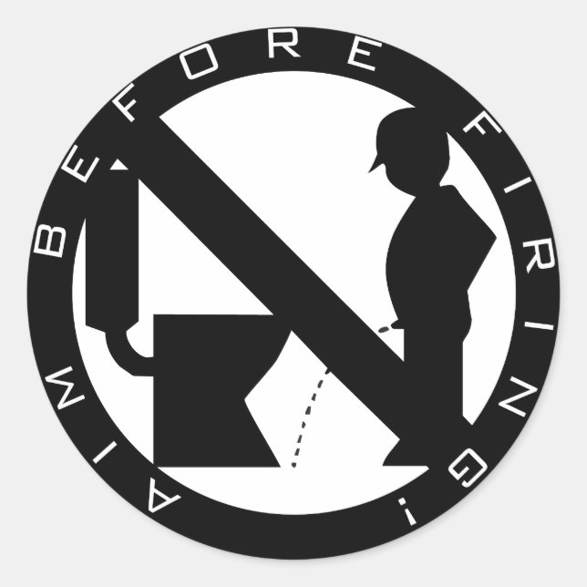 Pegatina Redonda Objetivo antes de disparar (Anverso)