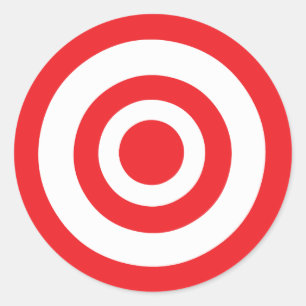 Pegatina Redonda Objetivo Bullseye