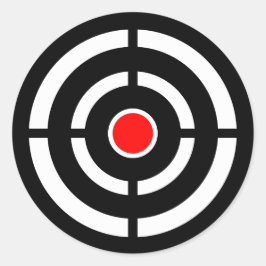 Pegatina Redonda Objetivo de tiro con arco