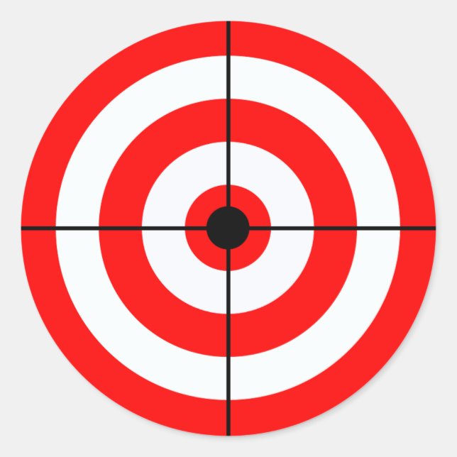 Pegatina Redonda Objetivos de disparo brillante de alta visibilidad (Anverso)