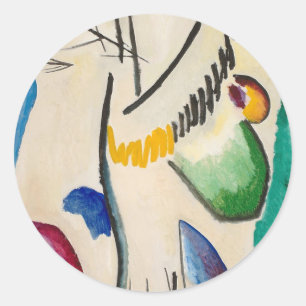 Pegatina Redonda Obra abstracta de Wassily Kandinsky