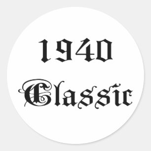 Pegatina Redonda Obra clásica 1940