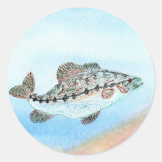Pegatina Redonda Obra de arte ganadora de E. Saliga, quinto grado