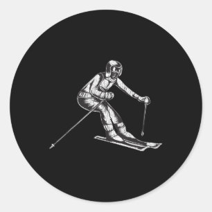 Pegatina Redonda Obras De Arte Dinámico Para Amantes De Los Deporte