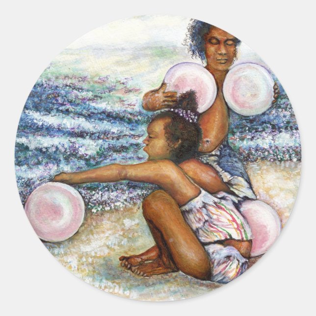 Pegatina Redonda Obsesionados con conquistar lo imposible (Anverso)