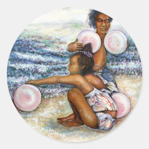 Pegatina Redonda Obsesionados con conquistar lo imposible