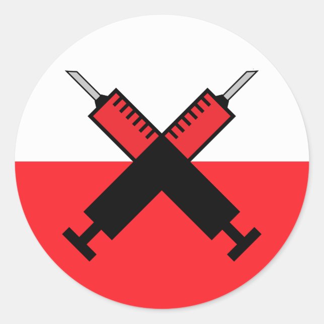 PEGATINA REDONDA OBTENER PEGATINAS VACUNADOS